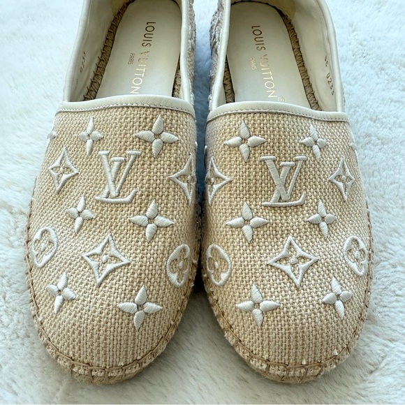 NEW!!! Louis Vuitton women canvas espadrilles LV print size 41 EU Retail 900$ - Picture 3 of 9